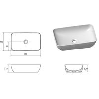 Раковина Ravak UNI 500 R SLIM XJX0D150000 керамическая черная матовая — 3