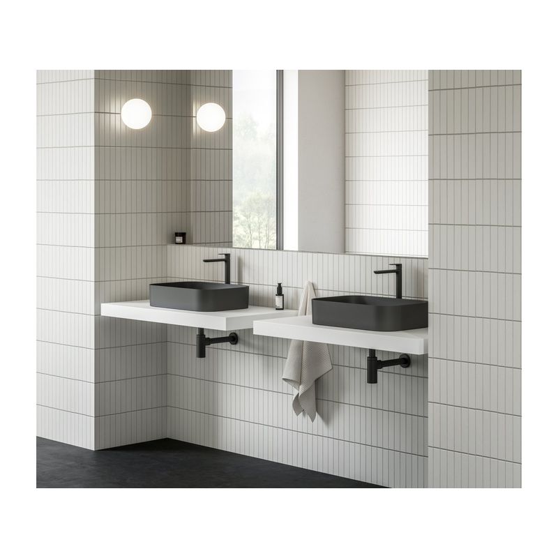 Раковина Ravak CERAMIC 550 R SLIM XJX0D155001 черный матовый