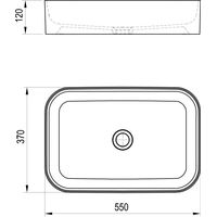 Раковина Ravak CERAMIC 550 R SLIM XJX0D155001 черный матовый — 4