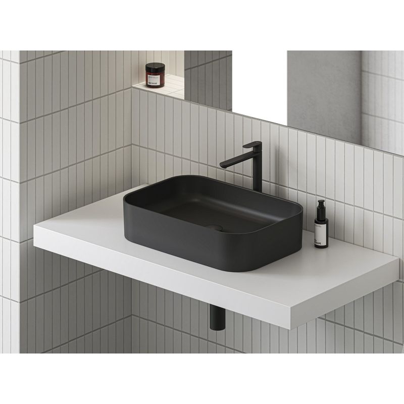 Раковина Ravak CERAMIC 550 R SLIM XJX0D155001 черный матовый