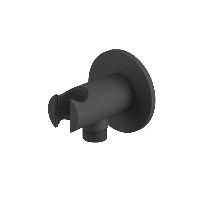 Шланговое подключение WHITECROSS Y1015BL с держателем лейки (черный матовый)