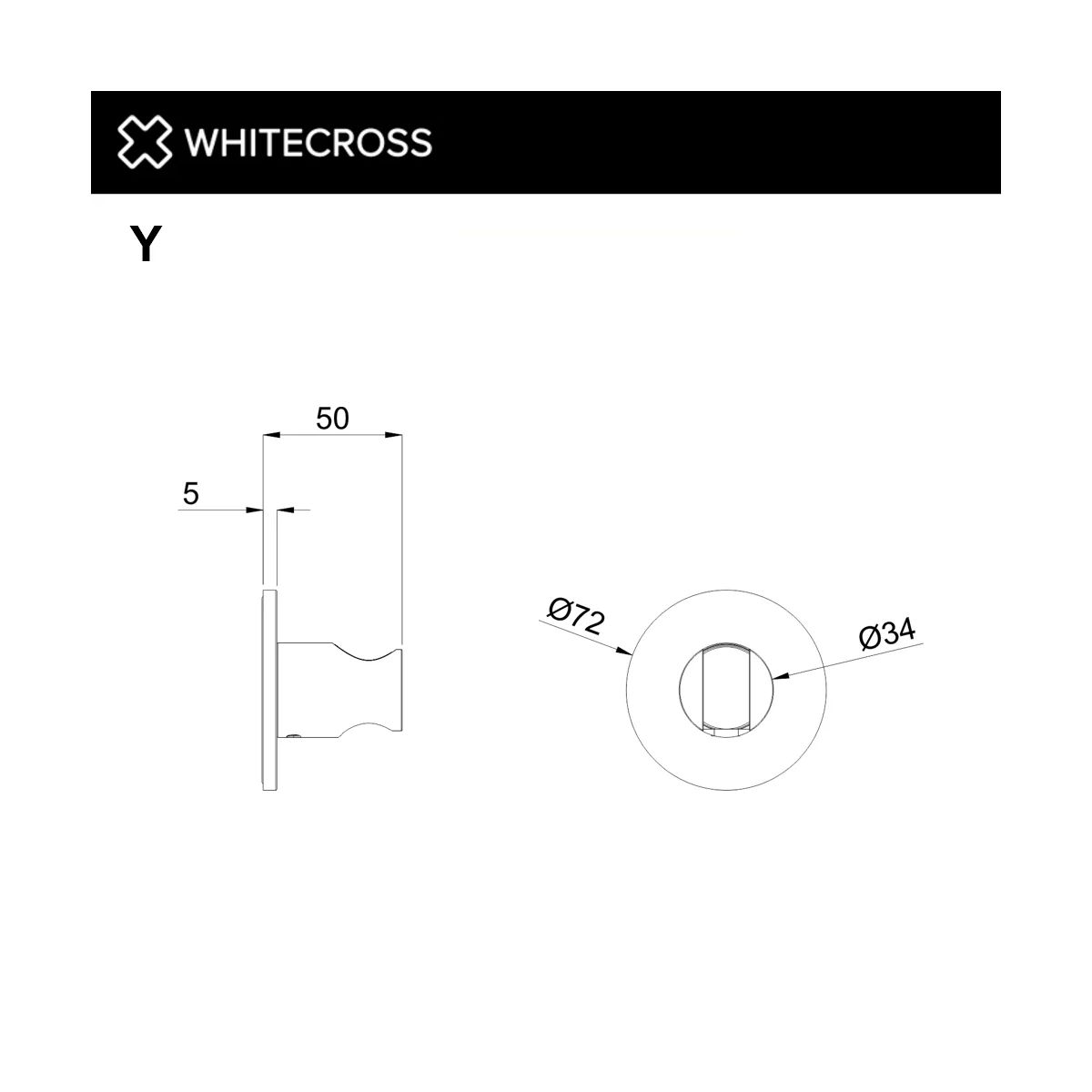 Кронштейн точечный WHITECROSS Y1016CPB (брашированная медь)