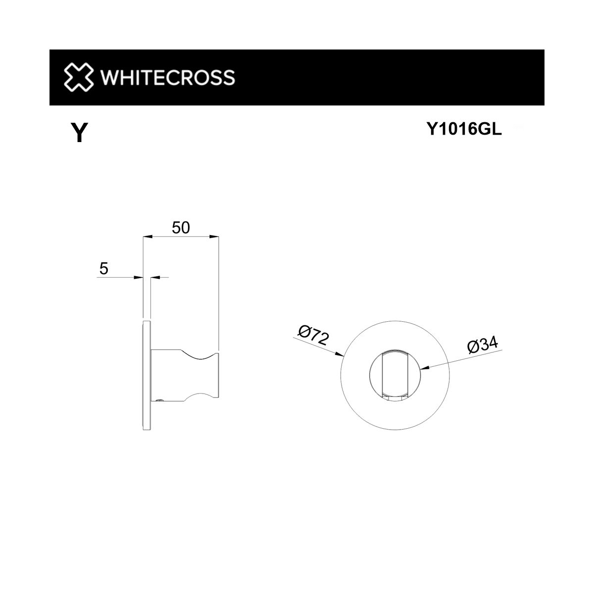 Кронштейн точечный WHITECROSS Y1016GL (золото)