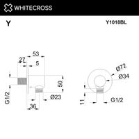 Шланговое подключение WHITECROSS Y1018BL (черный матовый) — 2