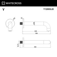 Излив для ванны WHITECROSS Y1200GLB (брашированное золото) — 3
