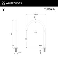Излив для раковины WHITECROSS Y1203GLB (брашированное золото) — 2
