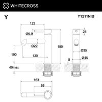 Смеситель для раковины WHITECROSS Y Y1211NIB (брашированный никель) — 3