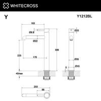 Смеситель для раковины WHITECROSS Y Y1212BL (черный матовый) — 3