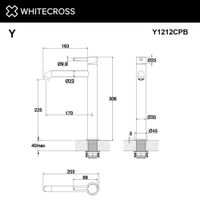 Смеситель для раковины WHITECROSS Y Y1212CPB (брашированная медь) — 3