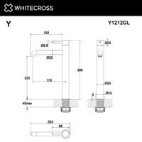 Смеситель для раковины WHITECROSS Y Y1212GL (золото) — 3