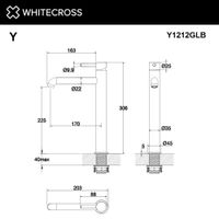 Смеситель для раковины WHITECROSS Y Y1212GLB (брашированное золото) — 3
