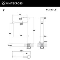 Смеситель для раковины WHITECROSS Y Y1213GLB (брашированное золото) — 3