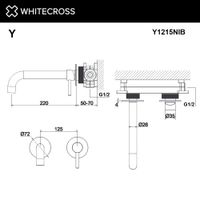 Смеситель скрытого монтажа для раковины WHITECROSS Y Y1215NIB (брашированный никель) — 3