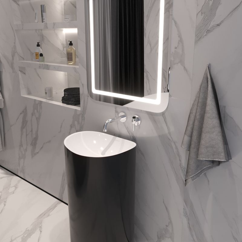 Смеситель скрытого монтажа для раковины WHITECROSS Y Y1216CR (хром)