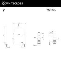 Смеситель скрытого монтажа для раковины WHITECROSS Y Y1218GL (золото) — 2