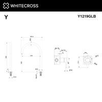 Смеситель скрытого монтажа для раковины WHITECROSS Y Y1219GLB (брашированное золото) — 2