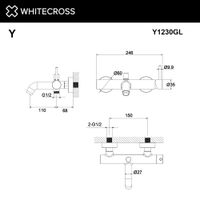Смеситель для ванны WHITECROSS Y Y1230GL (золото) — 3