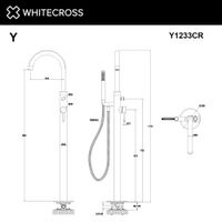 Смеситель для ванны WHITECROSS Y Y1233CR отдельностоящий (хром) — 5