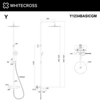 Душевая система WHITECROSS Y Y1234BASICGM термостатическая (оружейная сталь) — 3