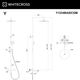 Термостатическая система для ванны наружного монтажа WHITECROSS Y Y1234BASICGM (оружейная сталь)