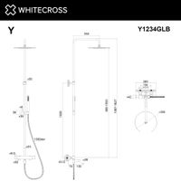 Душевая система WHITECROSS Y Y1234GLB термостатическая (брашированное золото) — 3