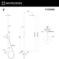 Душевая система WHITECROSS Y Y1234GM термостатическая (оружейная сталь) — 3