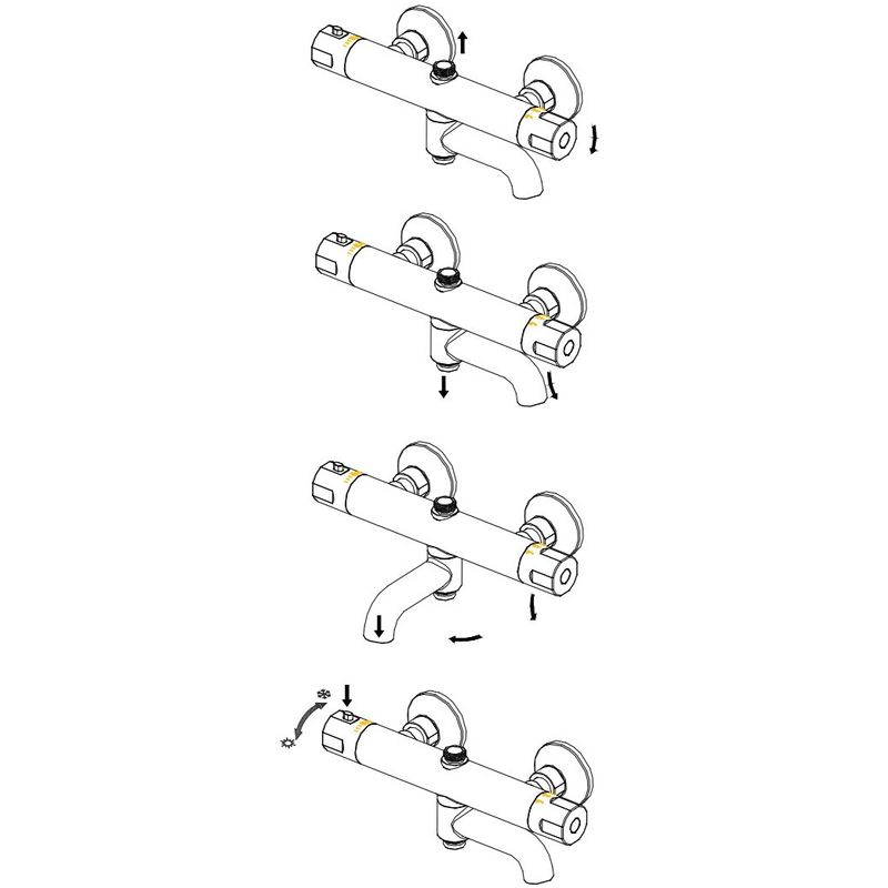 Душевая система WHITECROSS Y Y1234NIB термостатическая (брашированный никель)