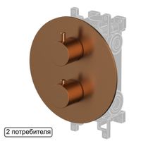 Смеситель скрытого монтажа для душа WHITECROSS Y Y1236CPB термостатический на 2 потребителя (брашированная медь) — 1