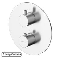 Смеситель скрытого монтажа для душа WHITECROSS Y Y1236NIB термостатический на 2 потребителя (брашированный никель) — 1