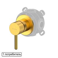 Смеситель скрытого монтажа для душа WHITECROSS Y Y1241GLB на 1 потребителя (брашированное золото) — 1