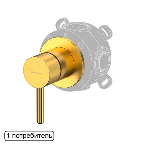 Смеситель скрытого монтажа для душа WHITECROSS Y Y1241GLB на 1 потребителя (брашированное золото)