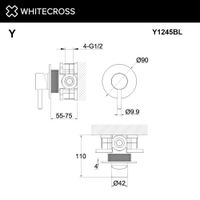 Смеситель скрытого монтажа для душа WHITECROSS Y Y1245BL (черный матовый) — 3