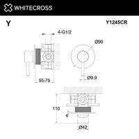 Смеситель скрытого монтажа для душа WHITECROSS Y Y1245CR (хром) — 3