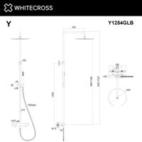 Душевая система WHITECROSS Y Y1254GLB термостатическая (брашированное золото) — 3