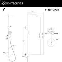 Душевая система WHITECROSS Y Y1254TOPCR термостатическая (хром) — 3