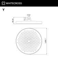 Верхний душ WHITECROSS Y1302GM D=27 см (оружейная сталь) — 2