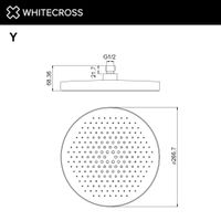 Верхний душ WHITECROSS Y1302NIB D=27 см (брашированный никель) — 2