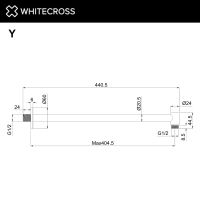 Кронштейн для верхнего душа WHITECROSS Y1309CPB (брашированная медь) — 2