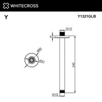Кронштейн для верхнего душа WHITECROSS Y1321GLB (брашированное золото) — 2