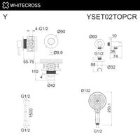 Система для душа скрытого монтажа WHITECROSS Y YSET02TOPCR (хром) — 3