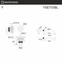 Душевая система скрытого монтажа WHITECROSS Y YSET03GM (оружейная сталь) — 4