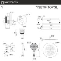 Система для душа скрытого монтажа WHITECROSS Y YSET04TOPGL (золото) — 3
