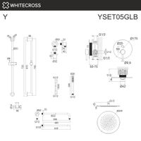 Система для душа скрытого монтажа WHITECROSS Y YSET05GLB (брашированное золото) — 3