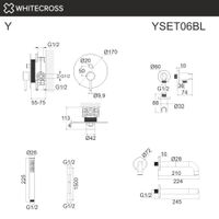 Душевая система скрытого монтажа WHITECROSS Y YSET06BL (черный мат) — 3