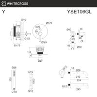 Душевая система скрытого монтажа WHITECROSS Y YSET06GL (золото) — 3