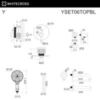 Душевая система скрытого монтажа WHITECROSS Y YSET06TOPBL (черный мат) — 3