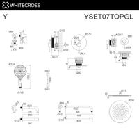 Душевая система скрытого монтажа WHITECROSS Y YSET07TOPGL (золото) — 3