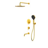 Душевая система скрытого монтажа WHITECROSS Y YSET07TOPGLB (брашированное золото) — 1