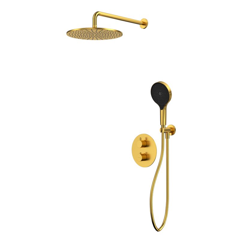 Система для душа скрытого монтажа WHITECROSS Y YSET08TOPGLB (брашированное золото) термостатическая