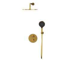 Система для душа скрытого монтажа WHITECROSS Y YSET08TOPGLB (брашированное золото) термостатическая — 2